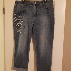 Chico's So Slimming Girlfriend Slim Leg Crop Jeans Size 2.5 (US 14)